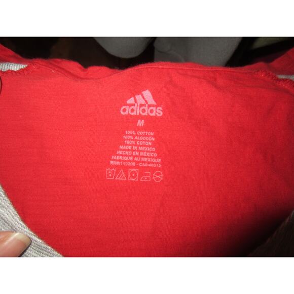NBA Portland Trail Blazers Long Sleeve Tee Adidas Red Gray M - Picture 6 of 11